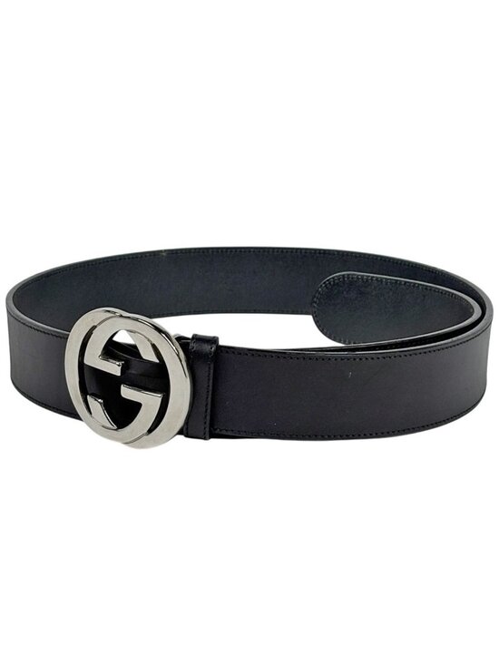 Gucci Interlocking Belt Leather Black